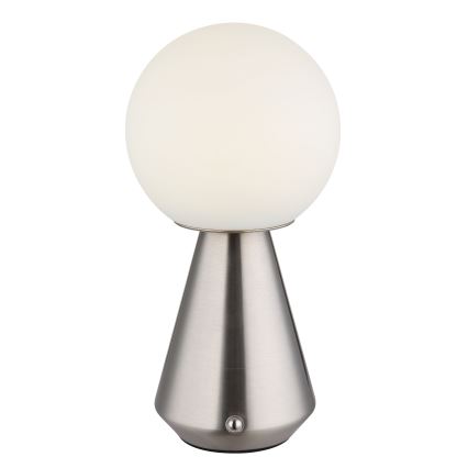 Globo - LED Stmievateľná dotyková vonkajšia stolná lampa LED/1,5W/5V 3000/4500/6500K 1800 mAh IP41 matný chróm