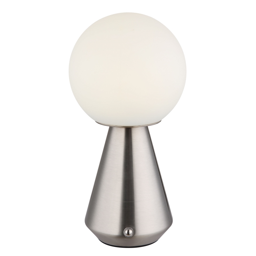 Globo - LED Stmievateľná dotyková vonkajšia stolná lampa LED/1,5W/5V 3000/4500/6500K 1800 mAh IP41 matný chróm