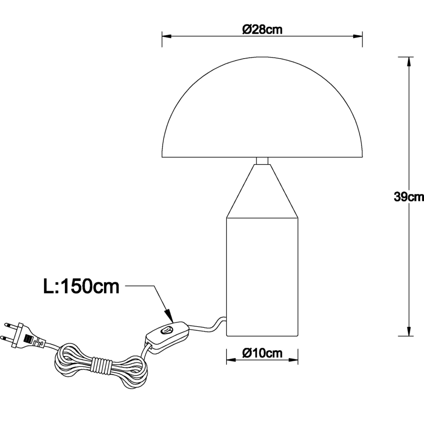Globo - Stolová lampa 2xE27/40W/230V matný chróm