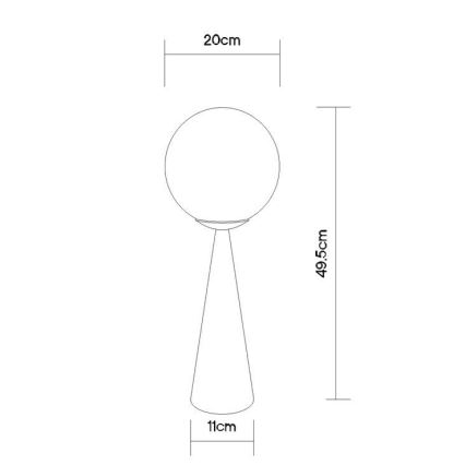 Globo - Stolná lampa 1xE27/40W/230V matný chróm