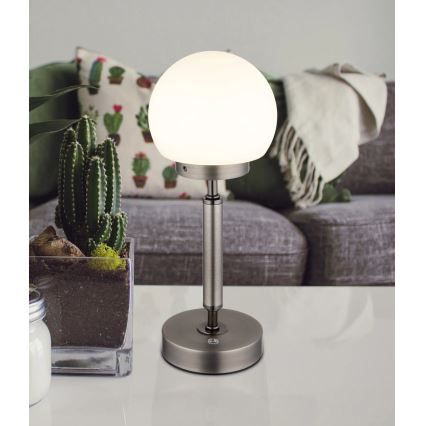 Globo - LED Stmievateľná nabíjacia dotyková stolná lampa LED/2,5W/5V 1800mAh 2700/4000/6500K antracit