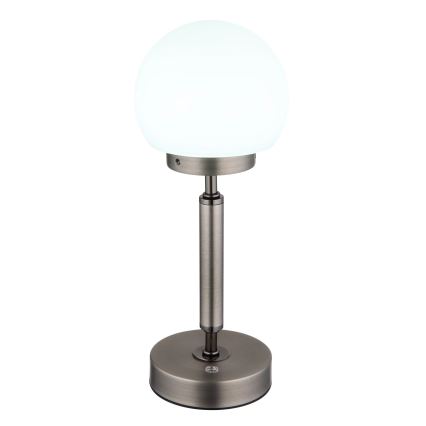 Globo - LED Stmievateľná nabíjacia dotyková stolná lampa LED/2,5W/5V 1800mAh 2700/4000/6500K antracit