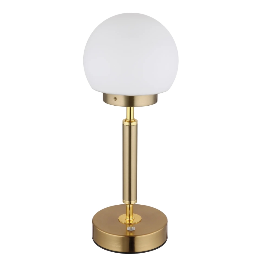 Globo - LED Stmievateľná nabíjacia dotyková stolná lampa LED/2,5W/5V 1800mAh 2700/4000/6500K mosadz