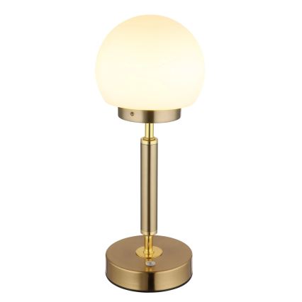 Globo - LED Stmievateľná nabíjacia dotyková stolná lampa LED/2,5W/5V 1800mAh 2700/4000/6500K mosadz
