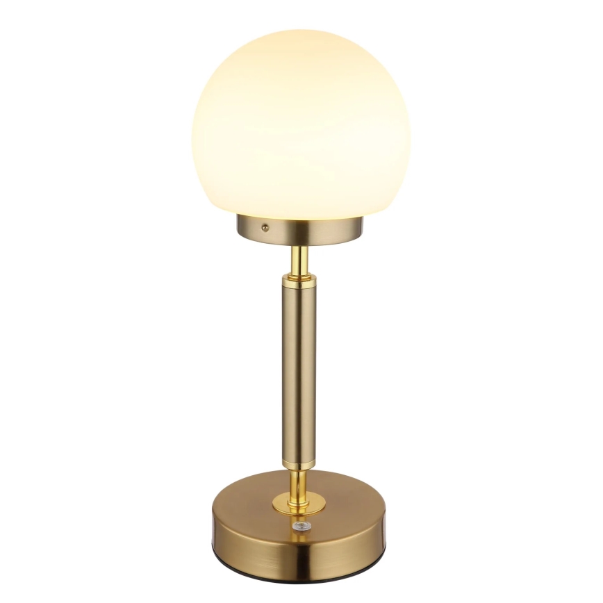 Globo - LED Stmievateľná nabíjacia dotyková stolná lampa LED/2,5W/5V 1800mAh 2700/4000/6500K mosadz