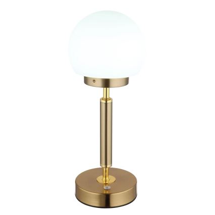 Globo - LED Stmievateľná nabíjacia dotyková stolná lampa LED/2,5W/5V 1800mAh 2700/4000/6500K mosadz