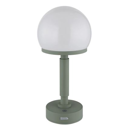 Globo - LED Stmievateľná nabíjacia dotyková stolná lampa LED/2,5W/5V 1800mAh 2800K zelená