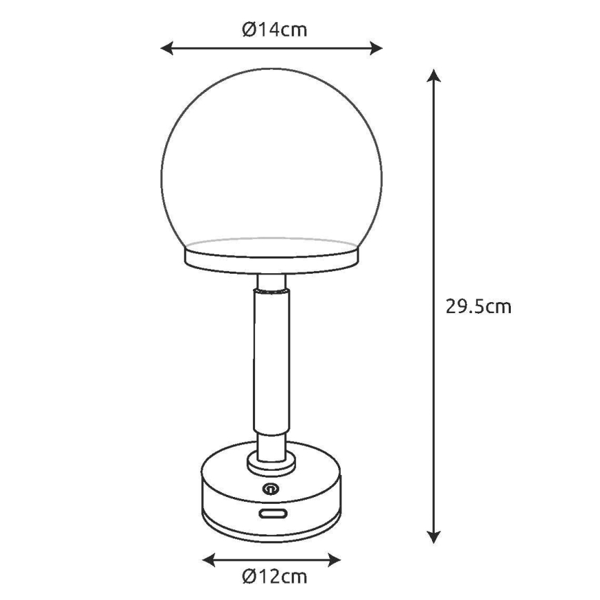Globo - LED Stmievateľná nabíjacia dotyková stolná lampa LED/2,5W/5V 1800mAh 2800K zelená