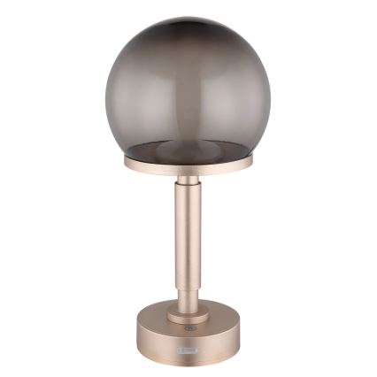 Globo - LED Stmievateľná nabíjacia dotyková stolná lampa LED/2,5W/5V 1800mAh 2700/4000/6500K rose gold