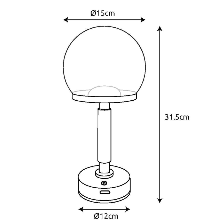 Globo - LED Stmievateľná nabíjacia dotyková stolná lampa LED/2,5W/5V 1800mAh 2700/4000/6500K rose gold