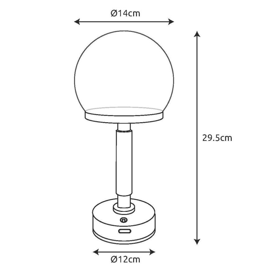 Globo - LED Stmievateľná nabíjacia dotyková stolná lampa LED/2,5W/5V 1800mAh 2800K strieborná
