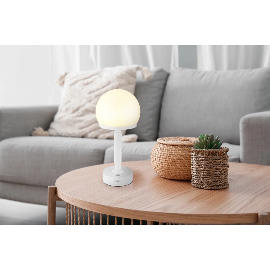 Globo - LED Stmievateľná nabíjacia dotyková stolná lampa LED/2,5W/5V 1800mAh 2800K biela