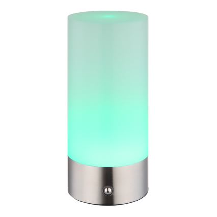 Globo - LED RGBW Stmievateľná dotyková vonkajšia stolná lampa LED/1,8W/5V 1500 mAh IP44 matný chróm