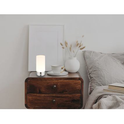 Globo - LED RGBW stmievateľná dotyková vonkajšia stolová lampa LED/1,8W/5V 1500 mAh IP44 matný chróm