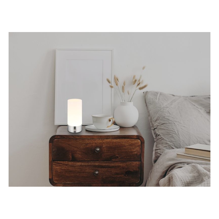 Globo - LED RGBW stmievateľná dotyková vonkajšia stolová lampa LED/1,8W/5V 1500 mAh IP44 matný chróm