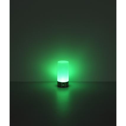 Globo - LED RGBW stmievateľná dotyková vonkajšia stolová lampa LED/1,8W/5V 1500 mAh IP44 matný chróm