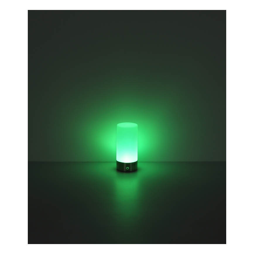 Globo - LED RGBW stmievateľná dotyková vonkajšia stolová lampa LED/1,8W/5V 1500 mAh IP44 matný chróm