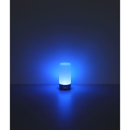 Globo - LED RGBW stmievateľná dotyková vonkajšia stolová lampa LED/1,8W/5V 1500 mAh IP44 matný chróm
