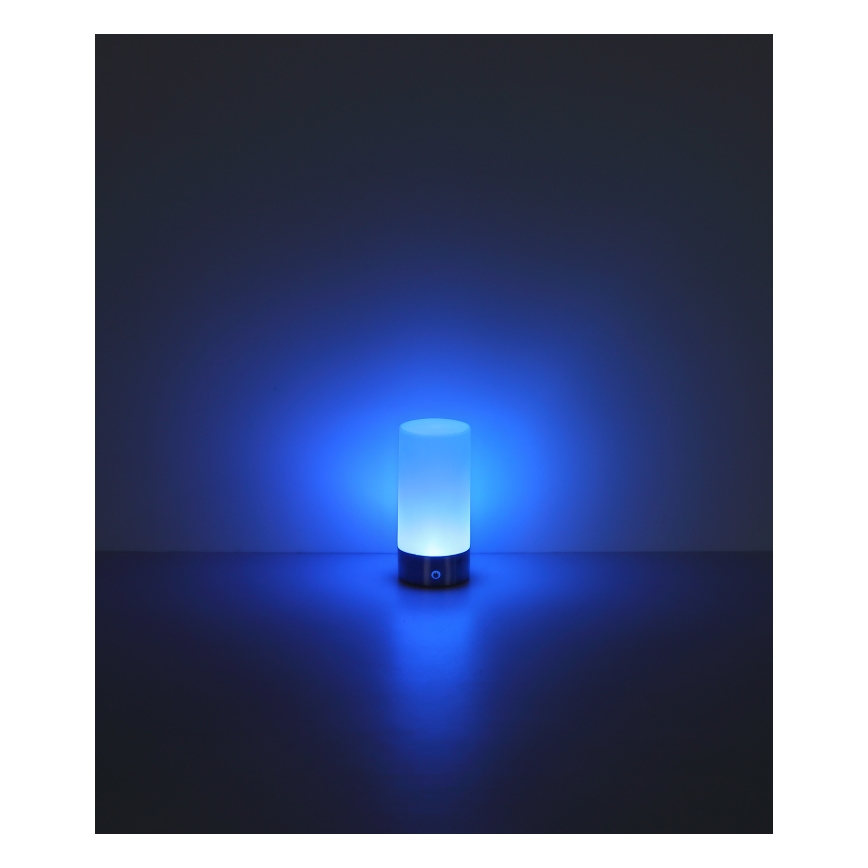 Globo - LED RGBW stmievateľná dotyková vonkajšia stolová lampa LED/1,8W/5V 1500 mAh IP44 matný chróm