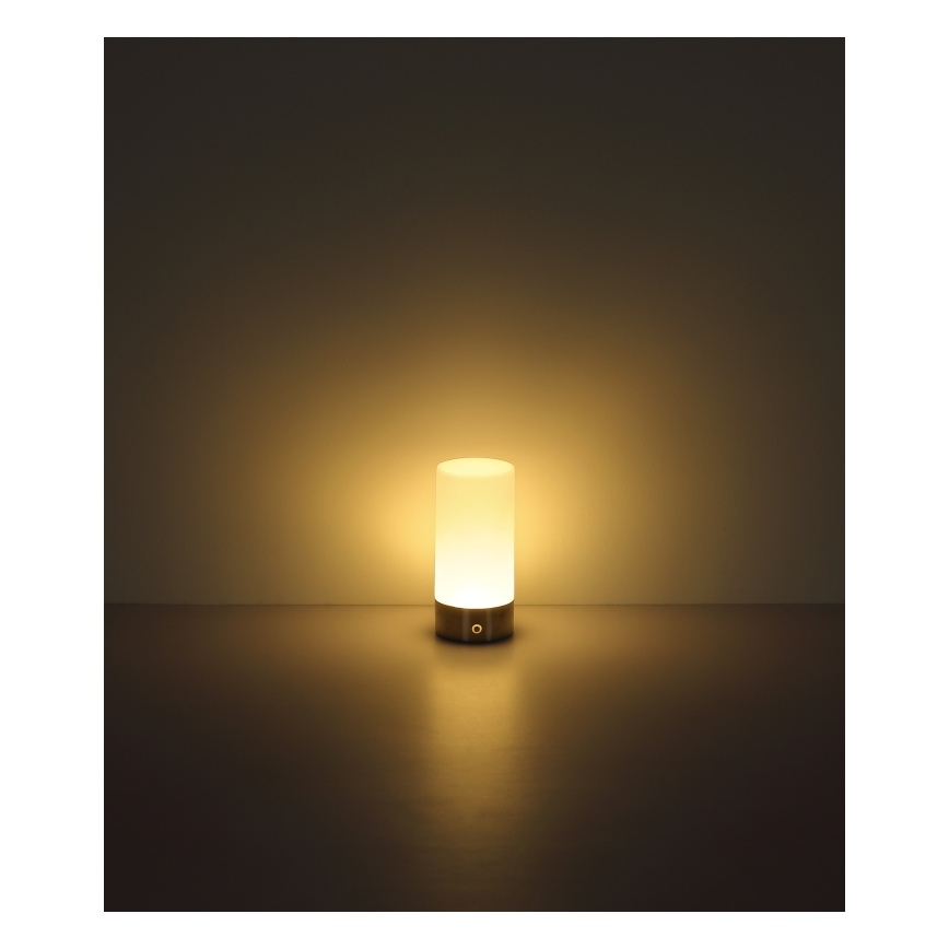 Globo - LED RGBW stmievateľná dotyková vonkajšia stolová lampa LED/1,8W/5V 1500 mAh IP44 matný chróm
