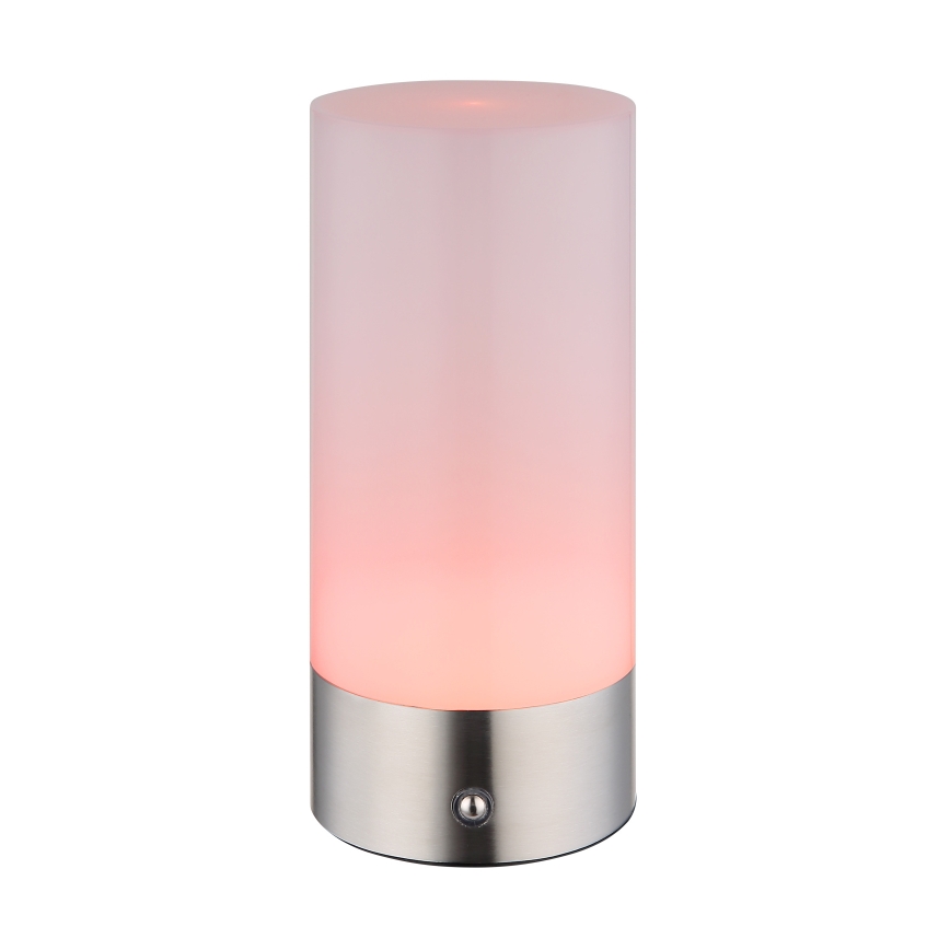 Globo - LED RGBW stmievateľná dotyková vonkajšia stolová lampa LED/1,8W/5V 1500 mAh IP44 matný chróm
