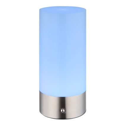 Globo - LED RGBW stmievateľná dotyková vonkajšia stolová lampa LED/1,8W/5V 1500 mAh IP44 matný chróm