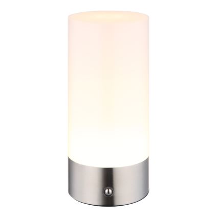 Globo - LED RGBW stmievateľná dotyková vonkajšia stolová lampa LED/1,8W/5V 1500 mAh IP44 matný chróm