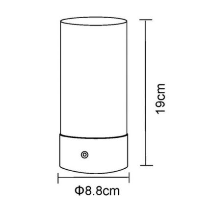 Globo - LED RGBW stmievateľná dotyková vonkajšia stolová lampa LED/1,8W/5V 1500 mAh IP44 matný chróm