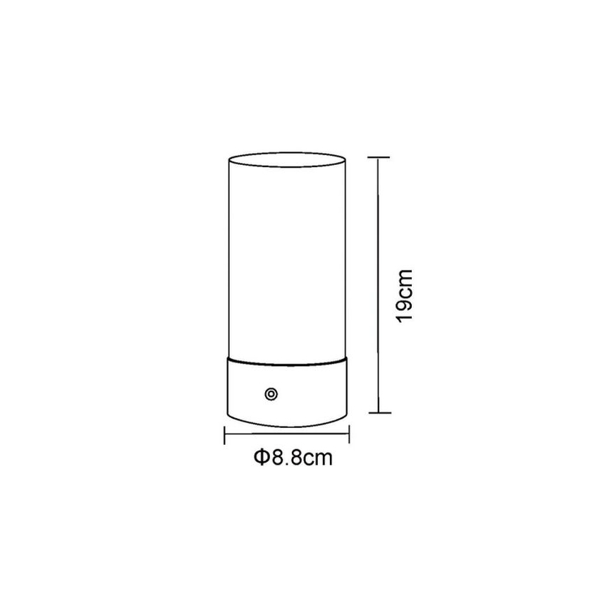 Globo - LED RGBW stmievateľná dotyková vonkajšia stolová lampa LED/1,8W/5V 1500 mAh IP44 matný chróm