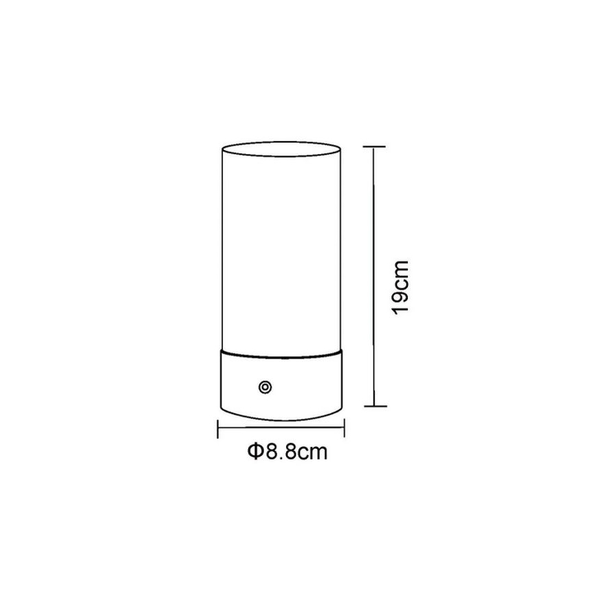 Globo - LED RGBW stmievateľná dotyková vonkajšia stolová lampa LED/1,8W/5V 1500 mAh čierna