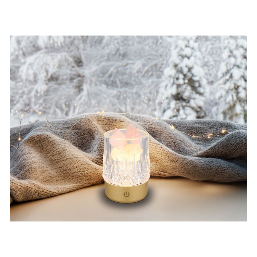 Globo - LED Stmievateľná dotyková stolná lampa LED/1W/5V 3000K 1200 mAh zlatá