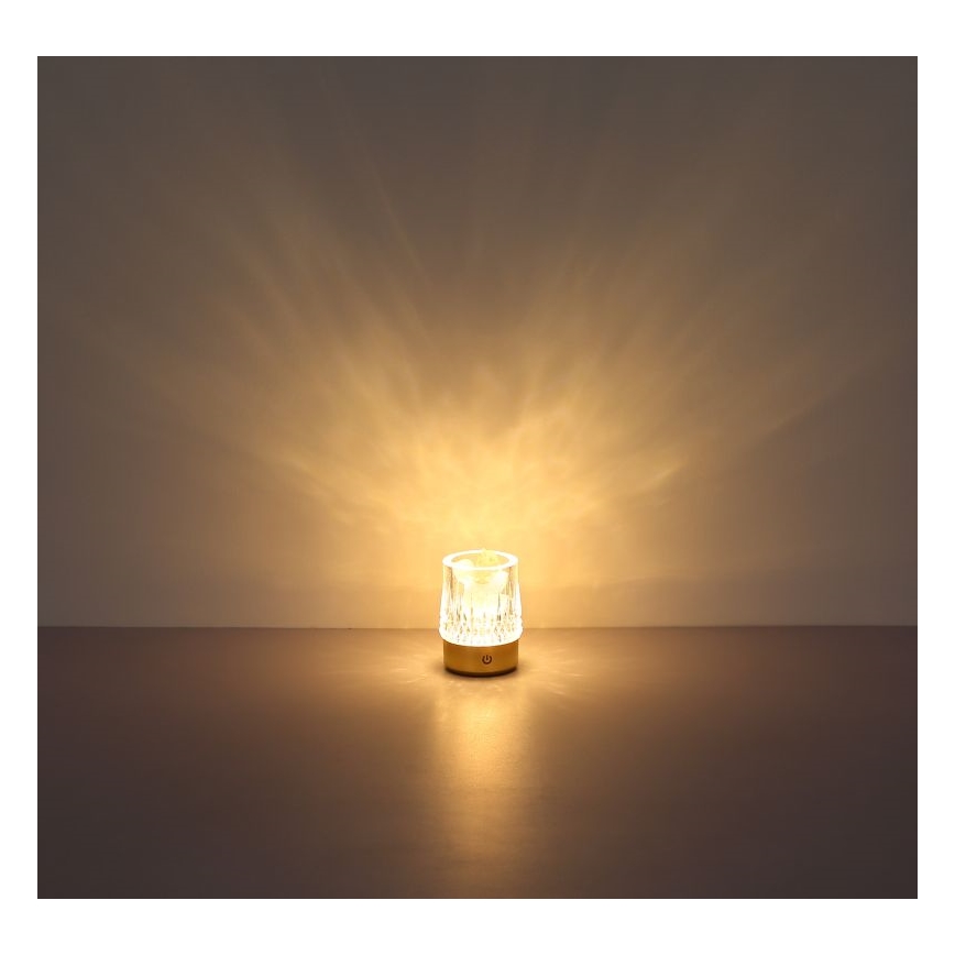 Globo - LED Stmievateľná dotyková stolná lampa LED/1W/5V 3000K 1200 mAh zlatá