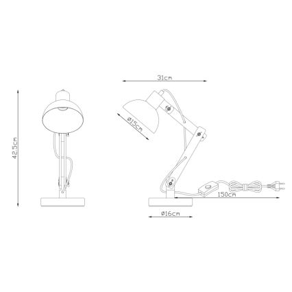 Globo - Stolná lampa 1xE27/40W/230V buk