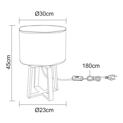 Globo - Stolná lampa 1xE14/40W/230V biela