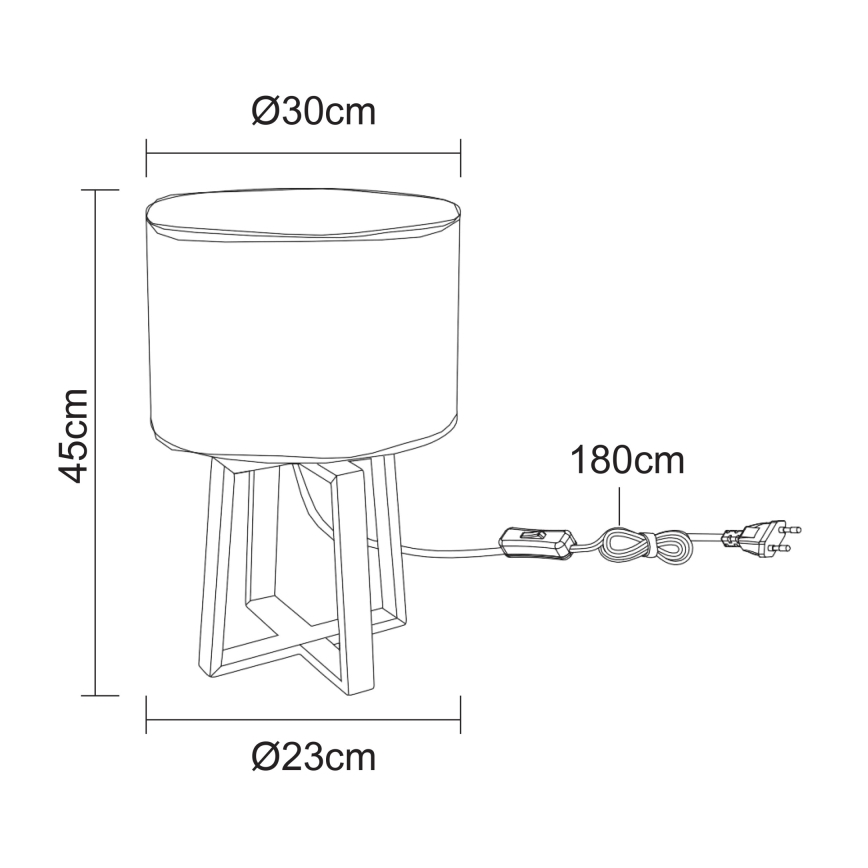 Globo - Stolná lampa 1xE14/40W/230V čierna