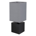 Globo 21628ALU - Stolová lampa VALENTINO 1xE27/7W/230V čierna/antracit
