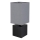 Globo 21628ALU - Stolová lampa VALENTINO 1xE27/7W/230V čierna/antracit
