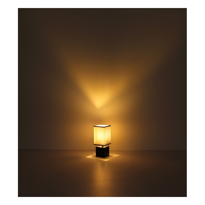 Globo 21628ALU - Stolová lampa VALENTINO 1xE27/7W/230V čierna/antracit