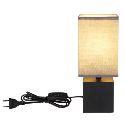 Globo 21628ALU - Stolová lampa VALENTINO 1xE27/7W/230V čierna/antracit