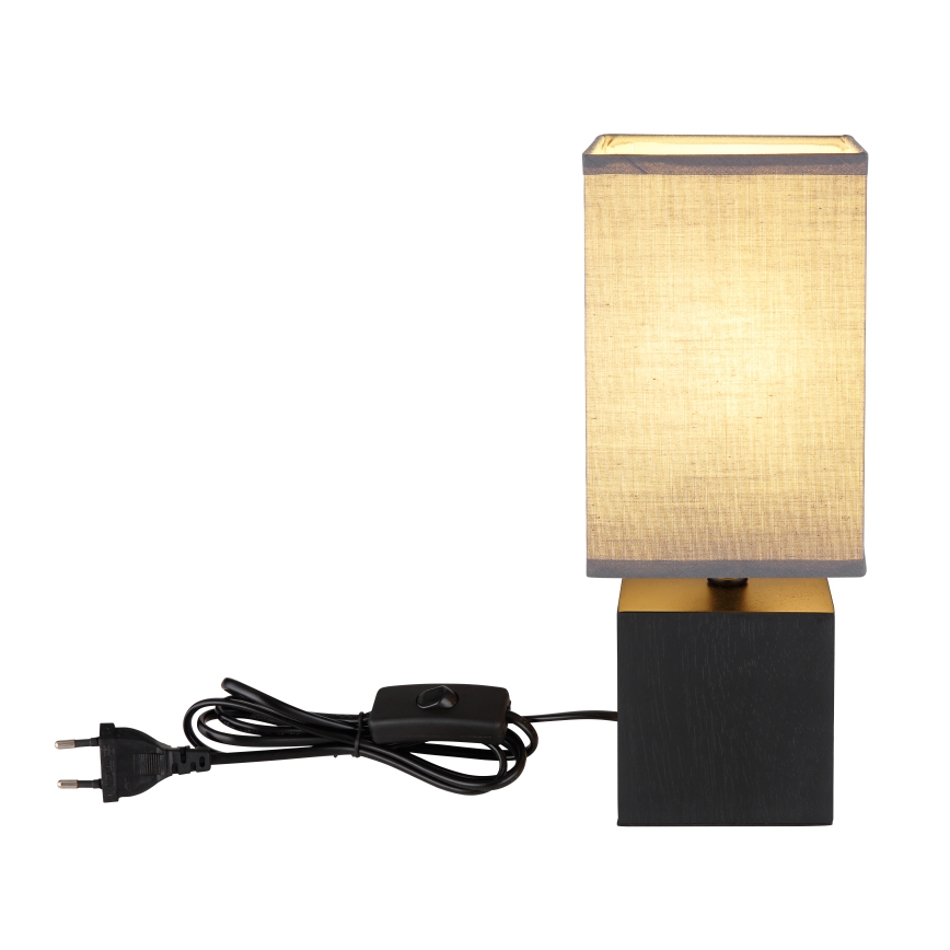 Globo 21628ALU - Stolová lampa VALENTINO 1xE27/7W/230V čierna/antracit