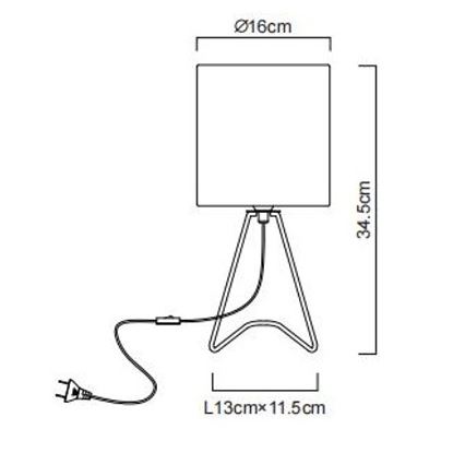 Globo - Stolná lampa 1xE14/40W/230V čierna