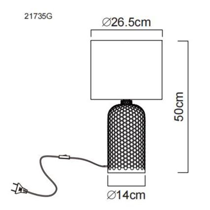 Globo - Stolná lampa 1xE27/60W/230V šedá