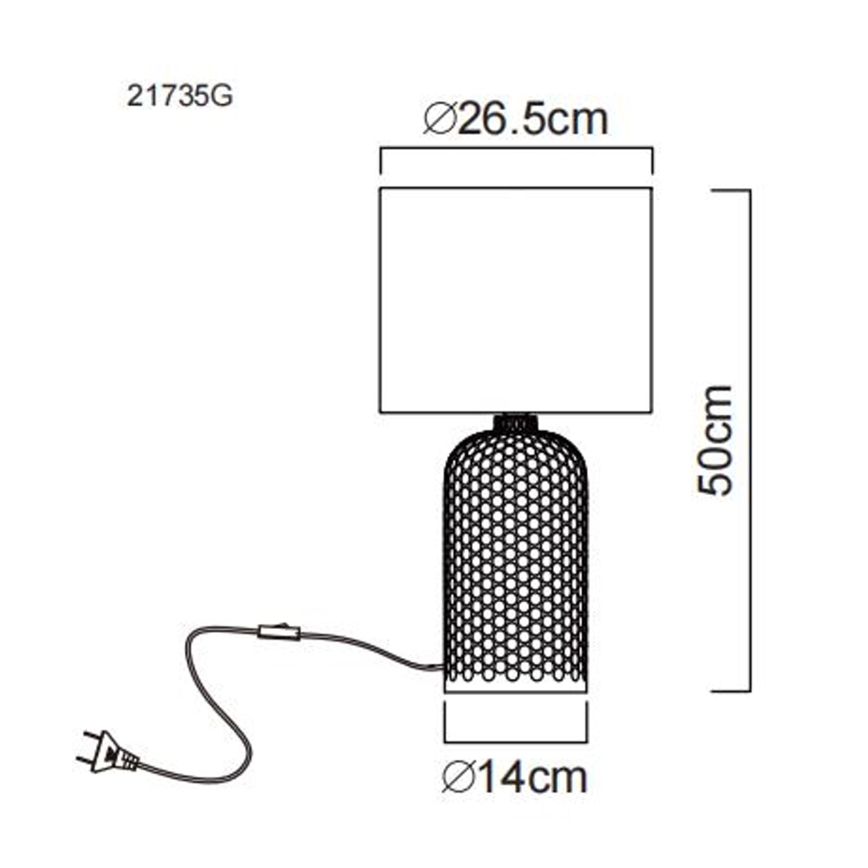 Globo - Stolná lampa 1xE27/60W/230V šedá