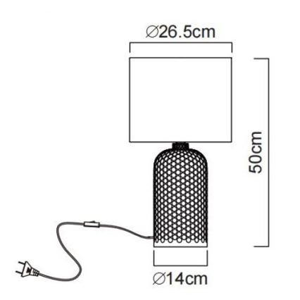 Globo - Stolná lampa 1xE27/60W/230V červená