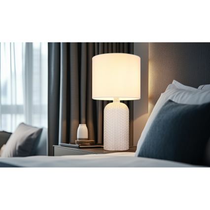 Globo - Stolná lampa 1xE27/60W/230V biela