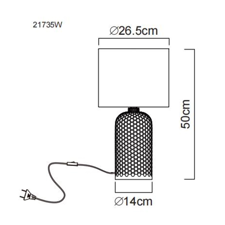 Globo - Stolná lampa 1xE27/60W/230V biela