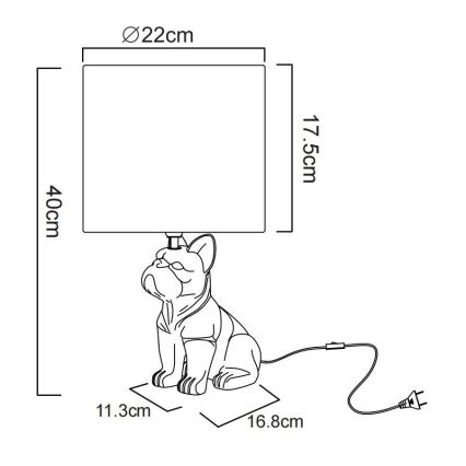 Globo - Stolná lampa 1xE27/60W/230V