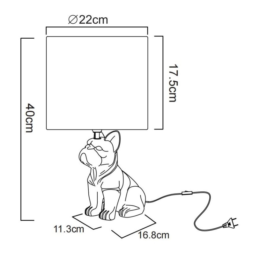 Globo - Stolná lampa 1xE27/60W/230V