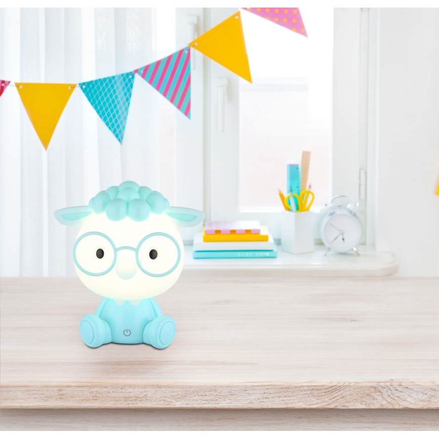 Globo - LED Stmievateľná nabíjacia detská nočná lampička LED/1W/5V 500 mAh modrá