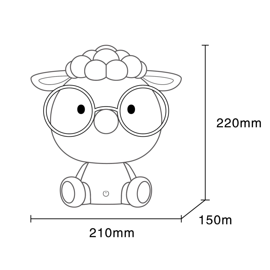 Globo - LED Stmievateľná nabíjacia detská nočná lampička LED/1W/5V 500 mAh modrá